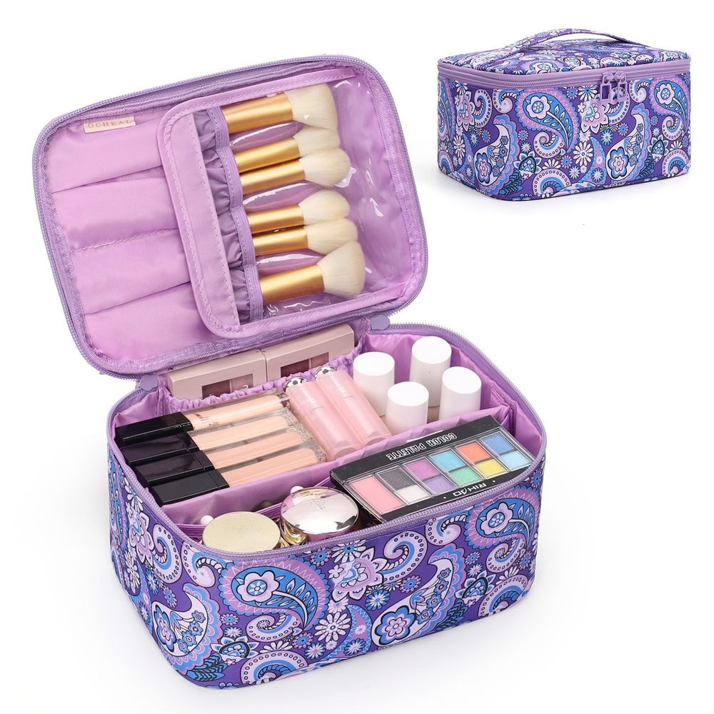 Makeup Bag - Portable Large Capacity Travel Cosmetic Case For Women With🐬